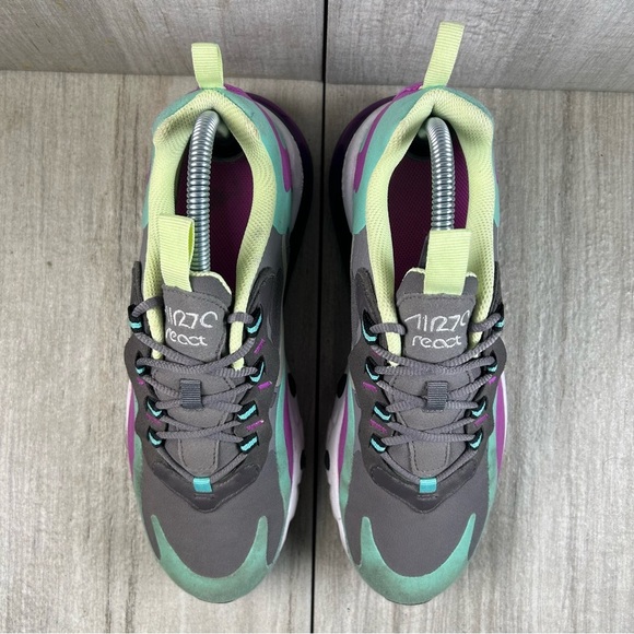 Nike Air Max 270 React Athletic Sneaker Running Shoe Girls Youth Size 6.5Y - Picture 6 of 10